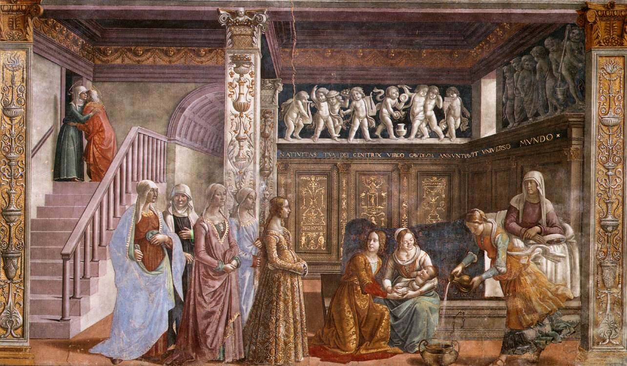 Birth_of_St_Mary_in_Santa_Maria_Novella_in_Firenze_by_Domenico_Ghirlandaio